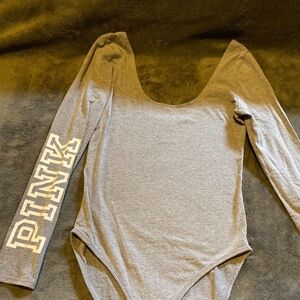PINK Victoria's Secret Long Sleeve Bodysuit